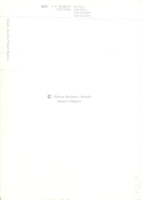 P.-P. RUBENS — Le Parc. Het Park. The Garden. Die Gärten. — Wydawnictwo Meddends - Bruksel — Rewers