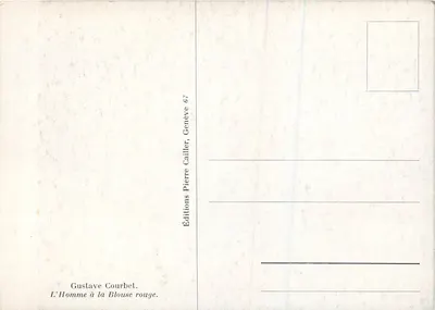 Gustave Courbet — O Homem com a Camisa Vermelha — Edições Pierre Cailler, Genebra 67 — Verso