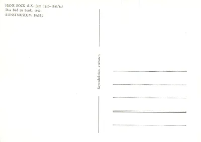 Il bagno di Leuk — Hans Bock d.Ä. — Kunstmuseum Basel — Verso