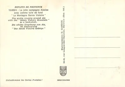 Krajowa sceneria Aix-en-Provence — Góra Świętej Wiktoryi — Wydawca IRIS — Rewers