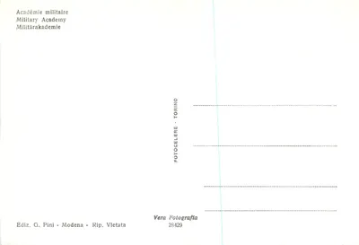 Modena - Academia Militar — editor G. Pini, n° 28429 — Verso