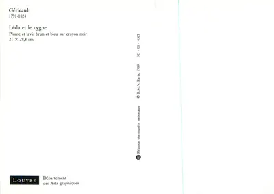 Leda i łabędź — rysunek Géricaulta — Kolekcja Sztuki Graficznej, Louvre — Rewers