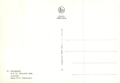 Kościół św. Huberta w Maastricht — widok fasady i wieży — wydawca NELS, n°15 — Rewers