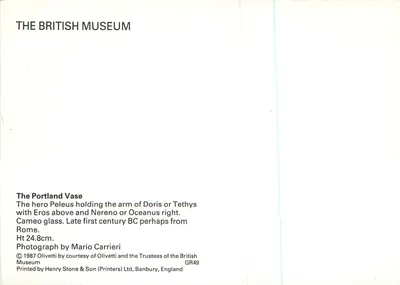 Vaso de Portland — cena mitológica — British Museum — Verso