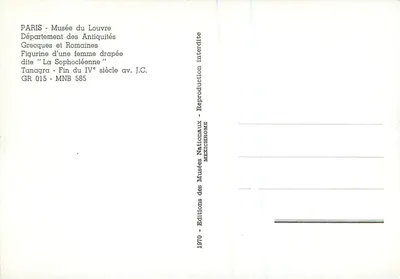 Geklede standbeeld — De Sophocleense — Museum van het Louvre, Afdeling Griekse en Romeinse Antiek — Achterkant