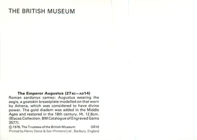 Augusto — Cameo romano de sardonyx — British Museum — Verso
