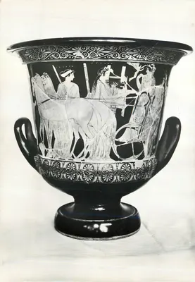 Cratère atico - Cortejo nupcial de Pélée e Thétis (cerca de metade do V século a.C.)
