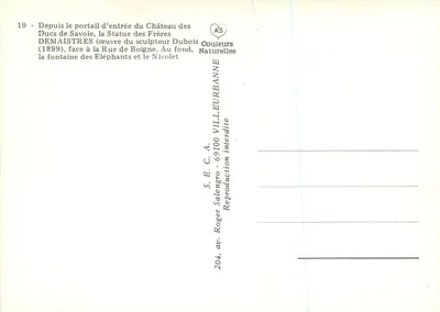 Statua Braci Demaistres — praca Dubois (1899) — S.E.C.A. Villeurbanne — Rewers