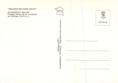Chambery (Savoie) — Passagem aérea da rua Basse do Castelo (século XIV) — Edições EDY — Verso