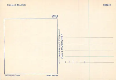 Ankolia Alpejska — wydanie IRIS, n° 000249 — Rewers