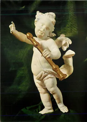 Putto músico — estátua em mármore — editor Buch-Kunstverlag Ettal, n° 7491