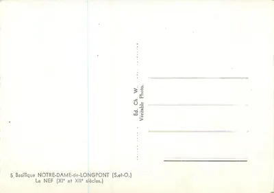 Bazylika Notre-Dame-de-Longpont — Nef — X i XII wiek — Wyd. Ch. W. — Rewers