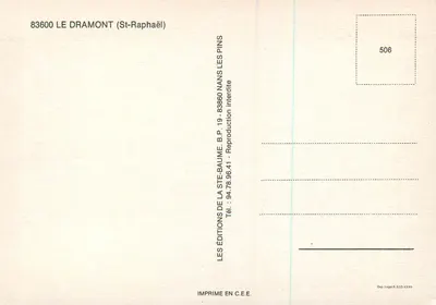 Le Dramont — vista aérea — Edições da Ste-Baume — Verso