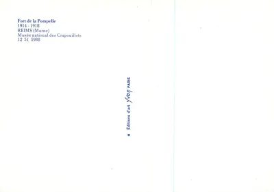 Fort de la Pompelle — 1914-1918 — Éditions Yvon Paris — Back