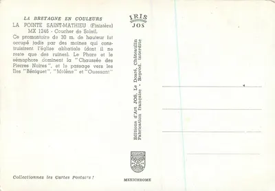 Ponto São Mathieu — Finistère — Edições JOS — Verso