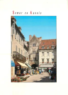 Semur en Auxois — rua do mercado — Edições Nivernaises