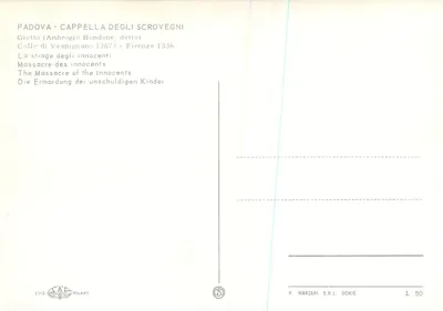 Padova - Cappella degli Scrovegni — Giotto (Ambrogio Bondone, zwany) — Strażniczka niewinnych — 1336 — Rewers