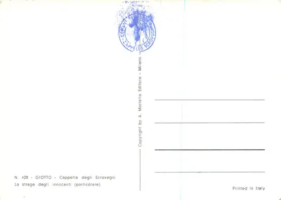 Strage degli innocenti — szczegół — A. Martello Editore, n° 428 — Rewers