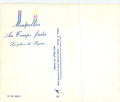 Montpellier (Hérault) — Plac du Peyrou — Wydawnictwo Sztuki Arcueil — Rewers