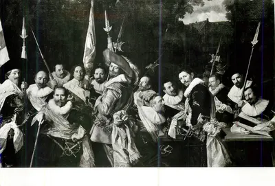 Reunião de oficiais e suboficiais da companhia dos Cluveniersdoelen em Haarlem — 1633 — FRANS HALSMUSEUM - HAARLEM
