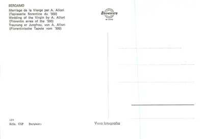Bergame - Casamento da Virgem de A. Allori (Tapete florentino do século XV) — Verso