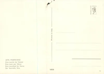 Eros gestraft door Venus — Affr. Pompeïano — Beatrice Deste, n°10532 — Achterkant
