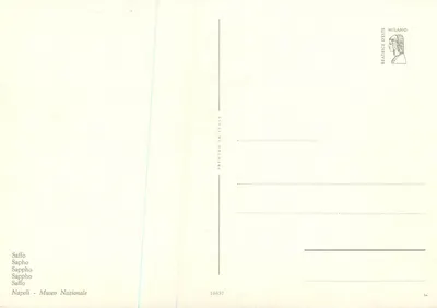 Sappho — Grecka poetka — Bea trice Deste, n° 10857 — Rewers
