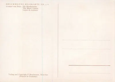 Lekcja muzyki — Vermeer z Delft — wydawnictwo Bruckmann, nr 216 — Rewers