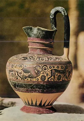 Kleeeblattkanne com decoração animal — cerca de 630 a.C. — Verlag A. Egger, Colônia, n° 1131