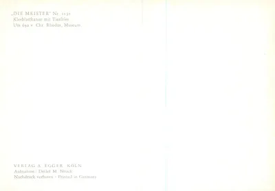 Kleeeblattkanne com decoração animal — cerca de 630 a.C. — Verlag A. Egger, Colônia, n° 1131 — Verso