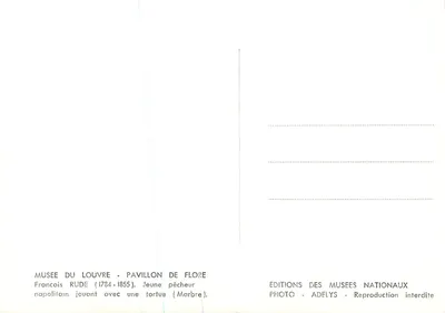 Junges neapolitanisches Fischerkind, das mit einer Schildkröte spielt — François Rude (1784-1855) — Éditions des Musées Nationaux — Rückseite