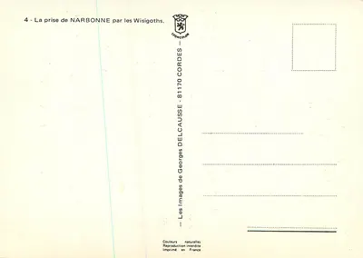 Prise de Narbonne par les Wisigoths — Georges Delcausse — n°4 — Verso