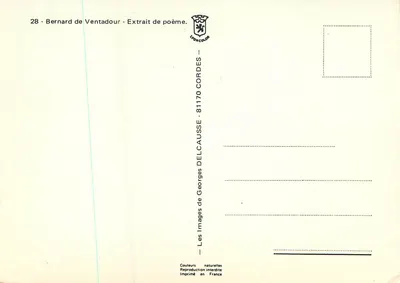 Bernard de Ventadour — Excerto de poema — Georges Delcausse — Verso