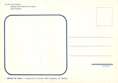Abadia Saint-Michel de Frigolet — São José — edições de France — Verso