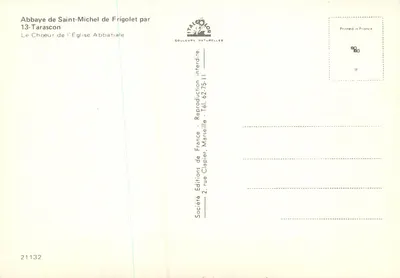 Abp. Saint-Michel w Frigolet — Chór Klasztornej Ewangelii — Spółka Naturalnych Kolorów, nr 21132 — Rewers