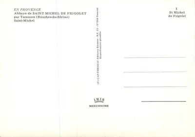 Saint-Michel de Frigolet — Abpia Saint-Michel de Frigolet — Wydawnictwo IRIS — Rewers