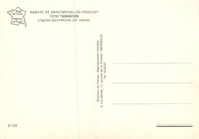 Abbaye de Saint-Michel-de-Frigolet — Katedra św. Michała — Éditions de France — Rewers