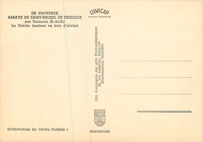 Kołyska — santoni z drzewa oliwkowego — Abpia Saint-Michel de Frigolet — Rewers
