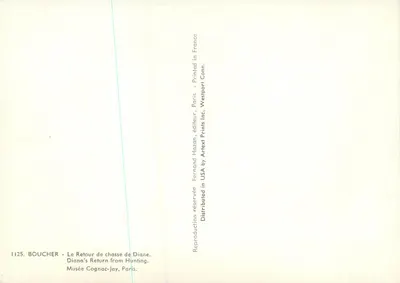 부셔르 - 디아나의 사냥 후 — 파리의 Musée Cognac-Jay — 출판사 하زان — 뒷면