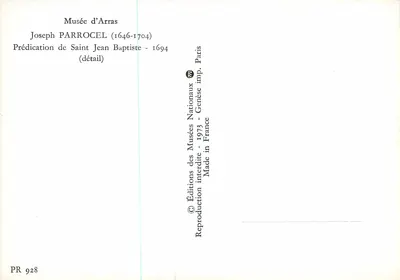 Predicação de São João Batista — detalhe — Joseph PARROCEL (1646-1704) — Éditions des Musées Nationaux, Paris, 1973 — Verso
