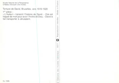 Tentura de Davi — História de Davi — Éditions des musées nationaux, 1977 — Verso