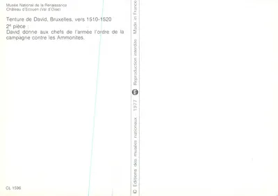 Tenture de David — David dá aos chefes do exército a ordem da campanha contra os Ammonitas — Éditions des musées nationaux, CL 1596 — Verso