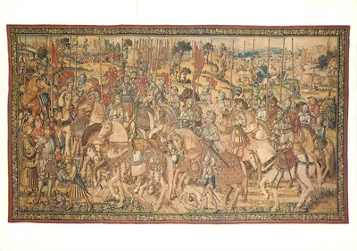 Tenture de David — O exército se prepara para atacar Rabba, a cidade dos Ammonitas — Musée National de la Renaissance, Château d'Écouen (Val-d'Oise) — Éditions des musées nationaux, 1977