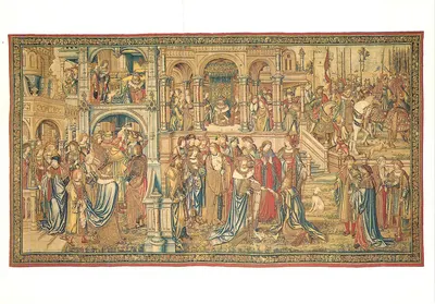 Tapeçaria de David — David aprende a morte da criança — Museu Nacional da Renascença, Castelo de Ecouen