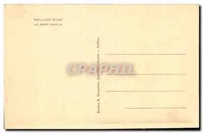 Monte Martin — Gaillon (Eure) — Edição R. Desperrois, Jornais-Livraria — Verso
