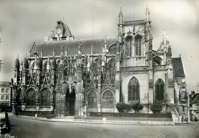 Louviers (Eure) — Igreja de Nossa Senhora — Fachada Sul — Combier Imp. Macon