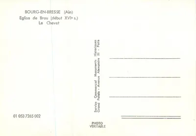 Bourg-en-Bresse (Ain) — Kościół w Brou (początek XVI wieku) — Chór — Rewers