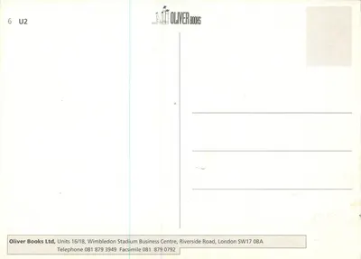U2 — koncert w konturze — Oliver Books Ltd, Londyn — Rewers