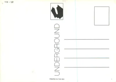 U2 — kalendarz i detale strojowe — Underground n°114 — Rewers