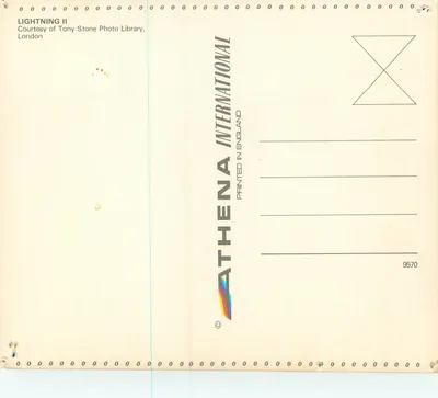 Błyskawica — nad kościołem — Athena International, n° 9570 — Rewers